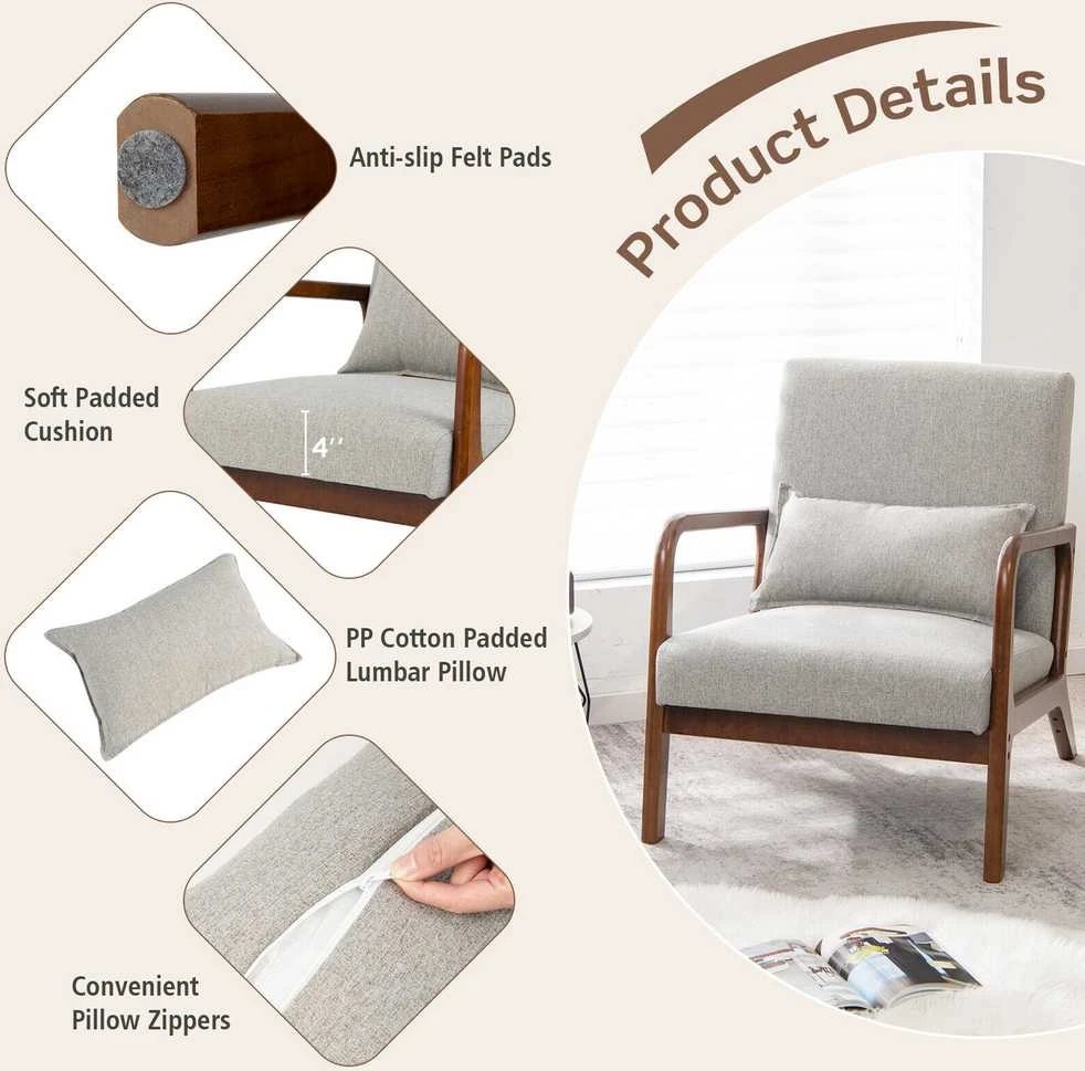 Promotions Akcentinė kėdė, 78,7x64,8x77,5 cm, pilka