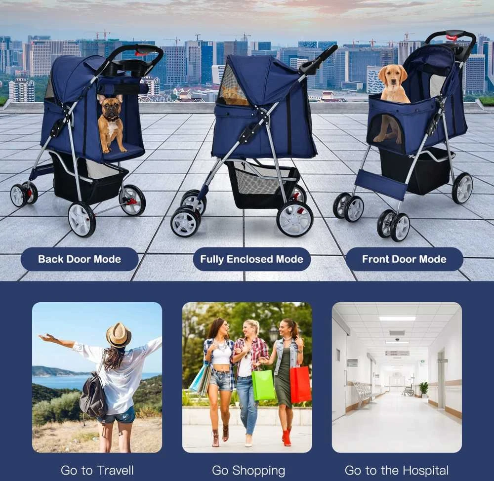 Promotions Gyvūnų vežimėlis, 81x45x101 cm, Tamsiai mėlynas
