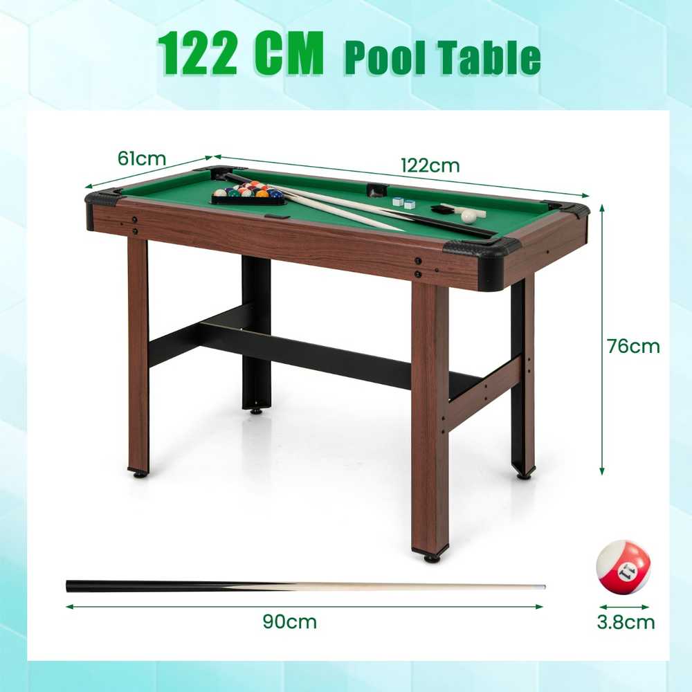 Promotions Biliardo stalas, 122x61x76 cm, Rudas ir Žalias