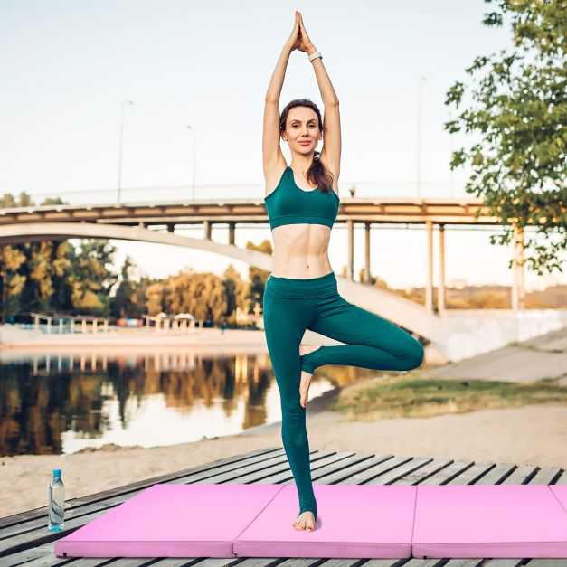 Promotions Gimnastikos kilimėlis, 240x116x5 cm, Rožinis