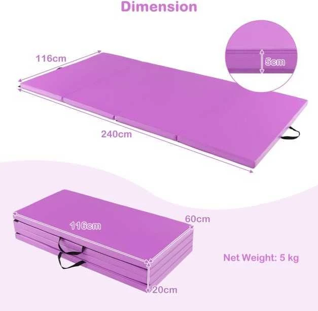 Promotions Gimnastikos čiužinys, 243.8x121.9x5.1 cm, Violetinė