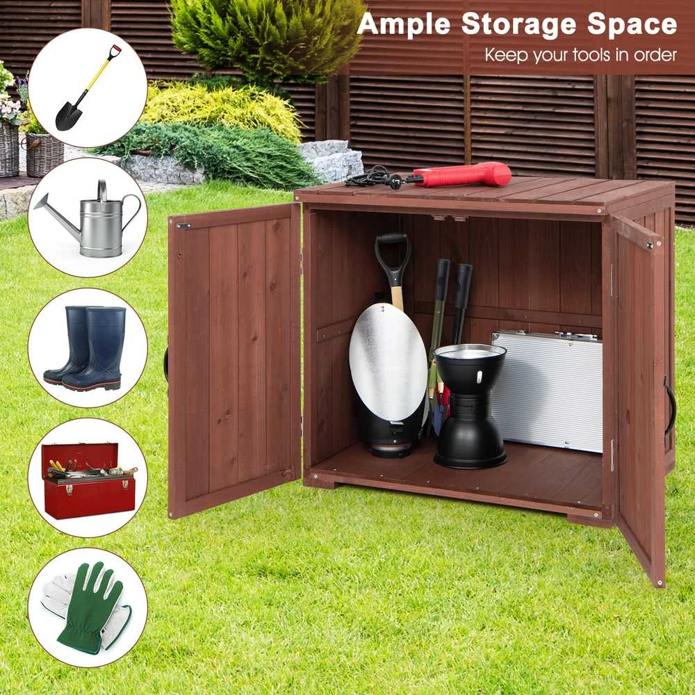 Promotions Lauko medinė sandėliavimo spintelė, 77,5x55,9x72,4 cm, ruda