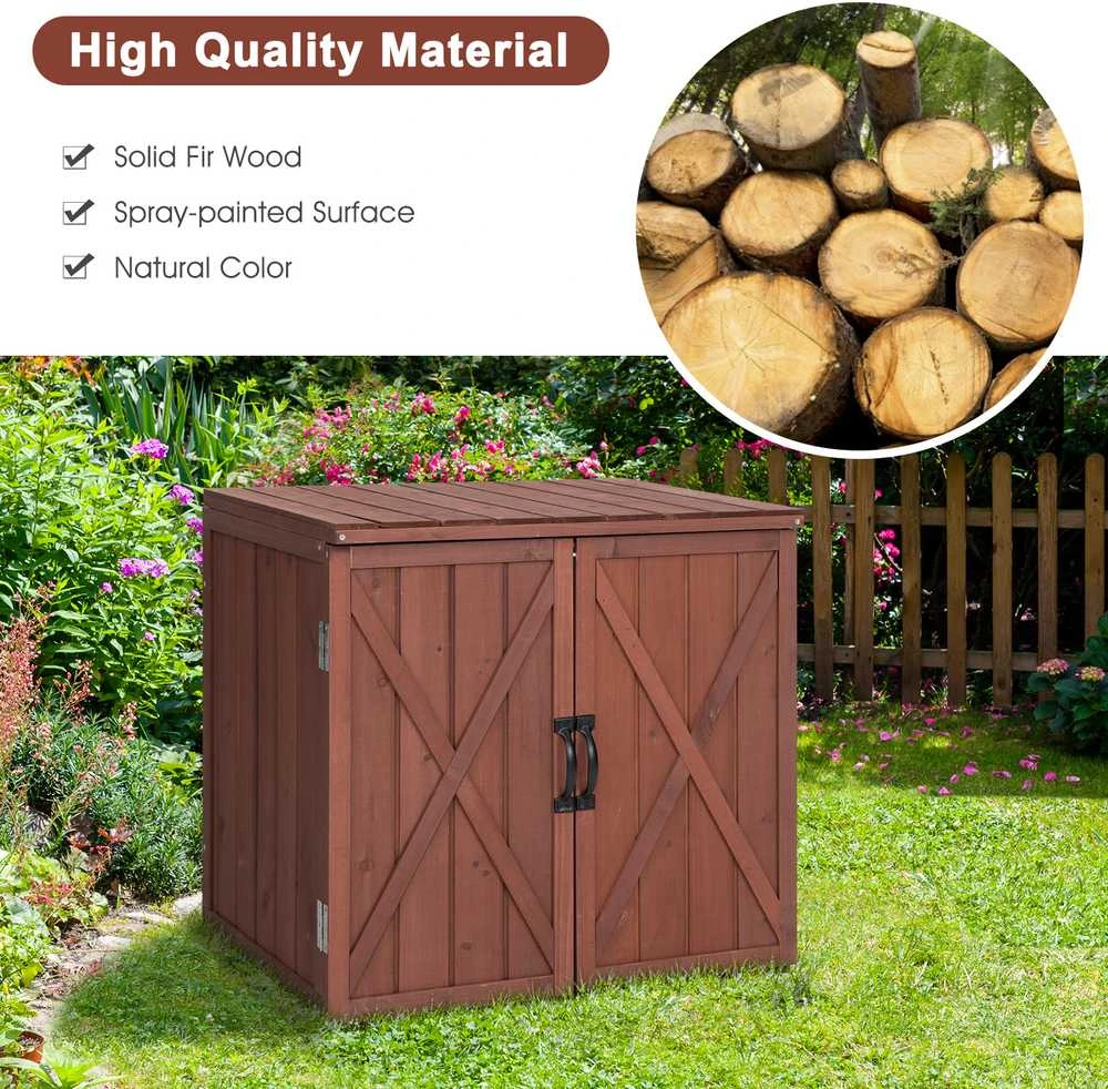 Promotions Lauko medinė sandėliavimo spintelė, 77,5x55,9x72,4 cm, ruda