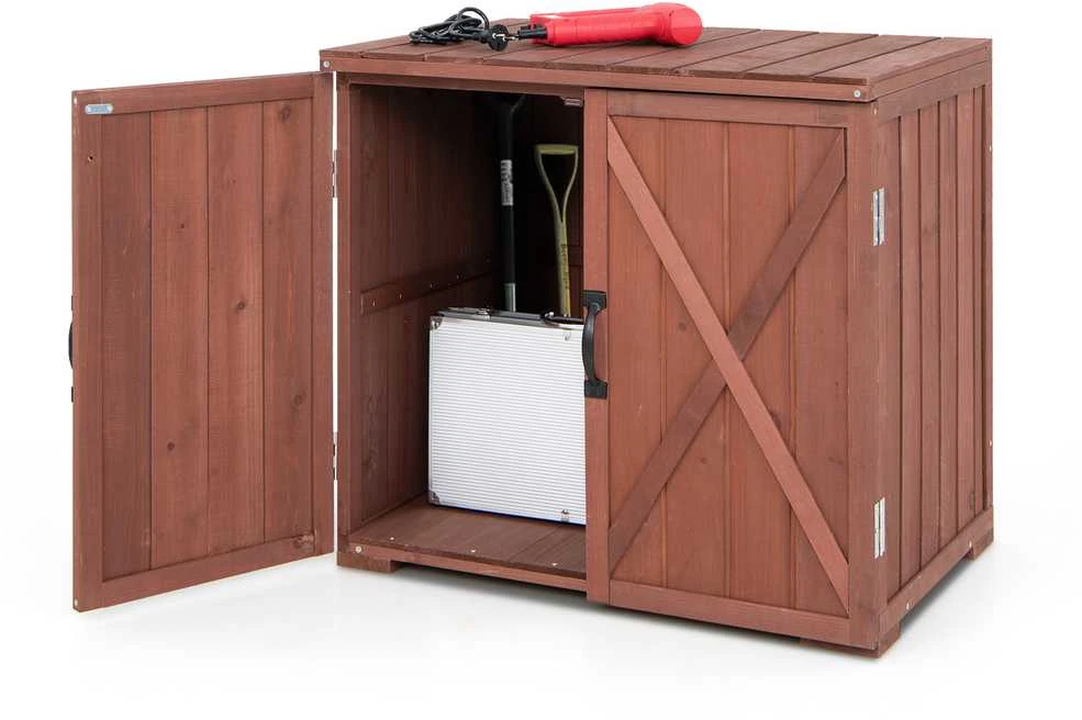 Promotions Lauko medinė sandėliavimo spintelė, 77,5x55,9x72,4 cm, ruda