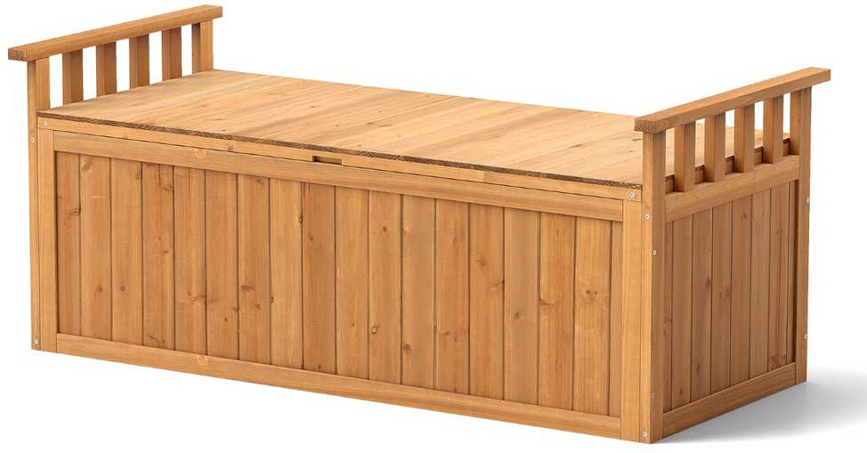 Lauko baldų komplektas Promotions Lauko saugojimo suolas, 128x58x53 cm, natūralus