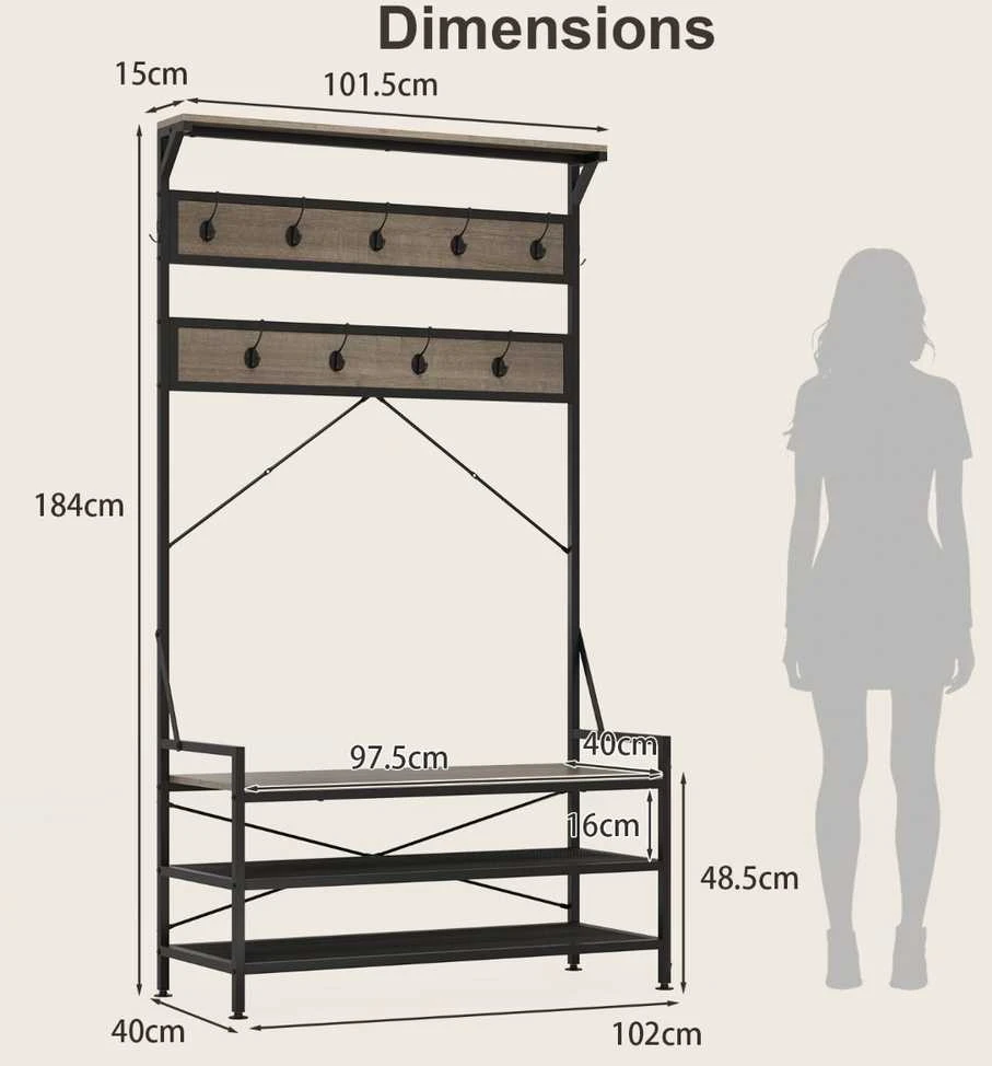 Promotions Skrynia su pakaba, 102x40x184 cm, Pilka