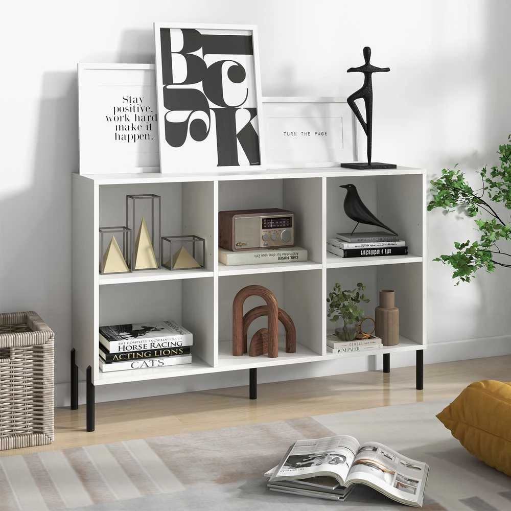 KNYGA Promotions Knygų lentyna su stalčiumi, 119,4x35,6x80 cm, balta