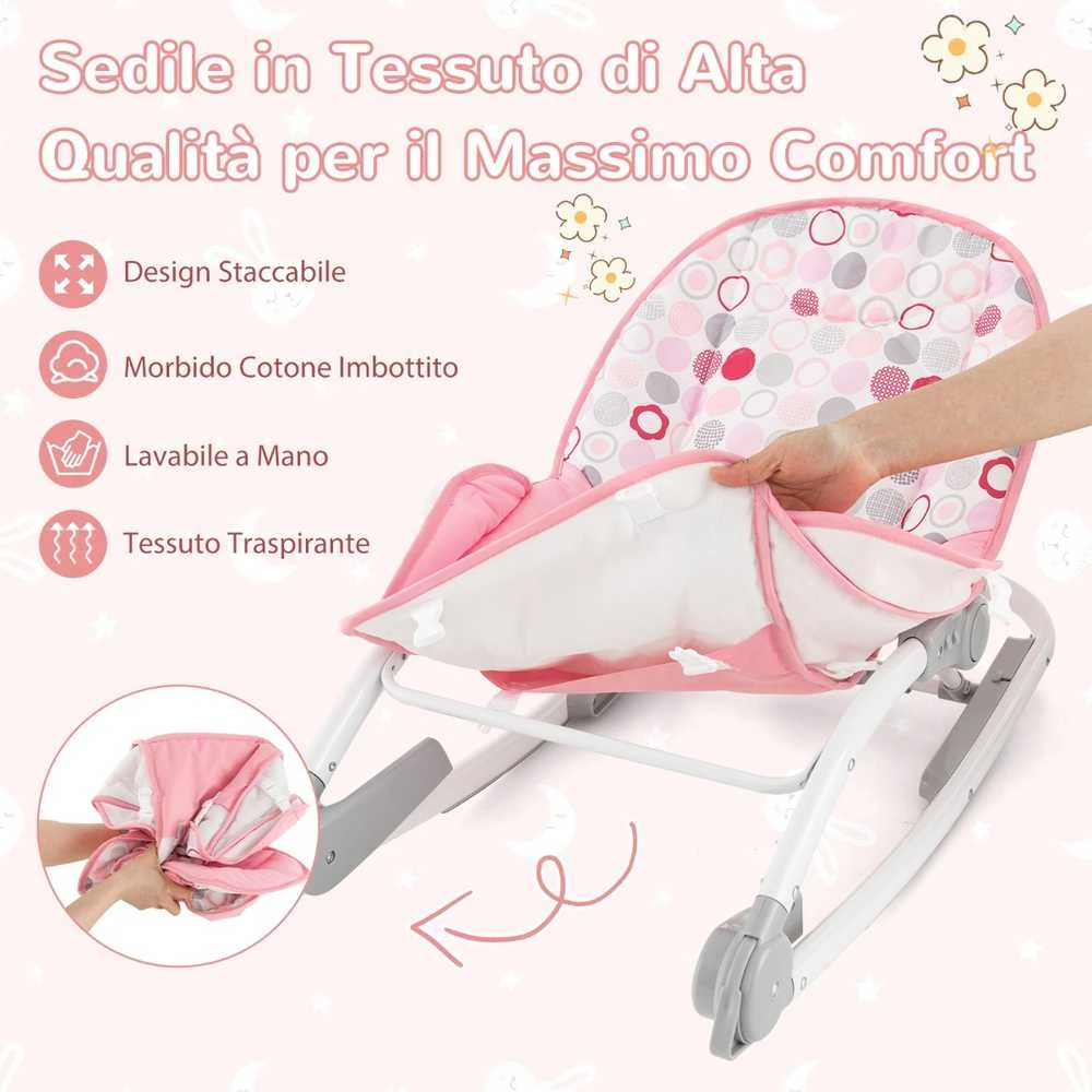 Promotions Kūdikio gultukas, 82x43x58.5 cm, rožinis