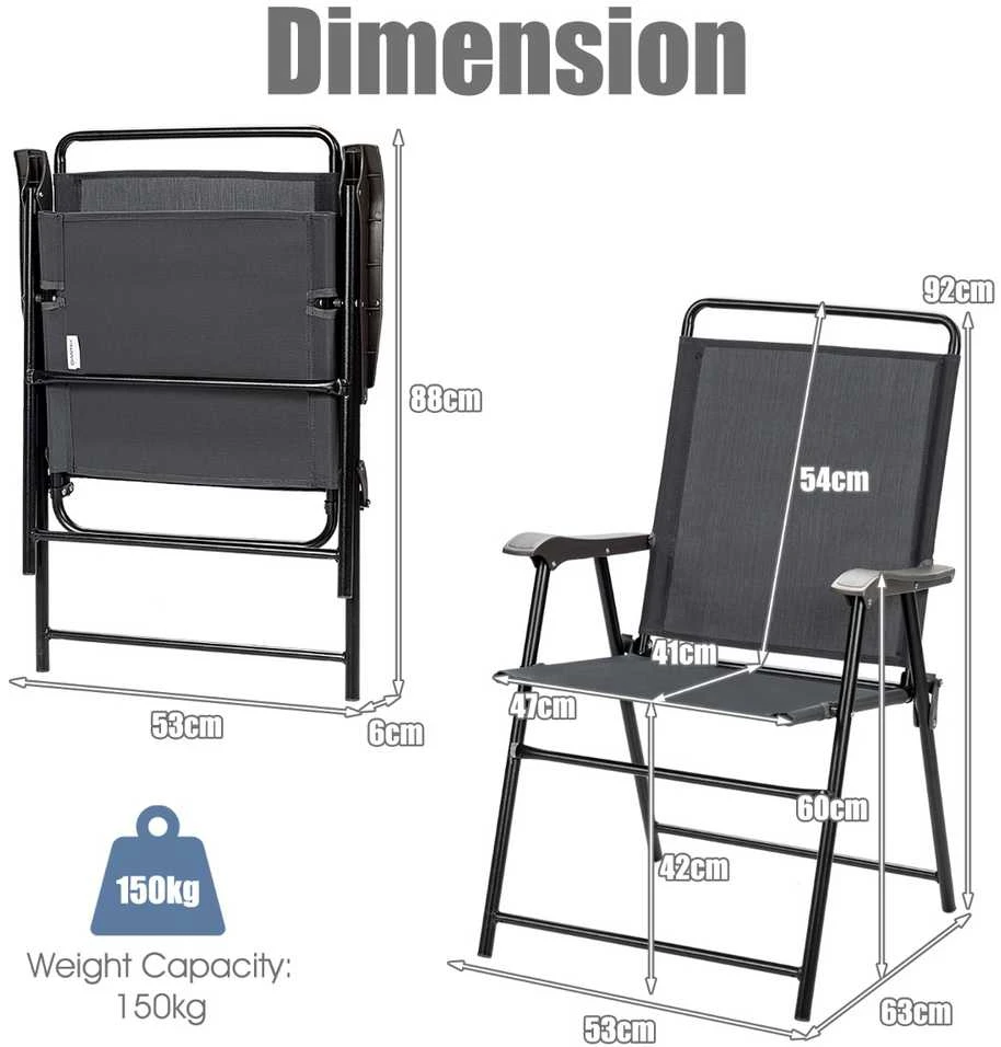 Promotions Sulankstomas kėdė, 53x63x92 cm, Pilka