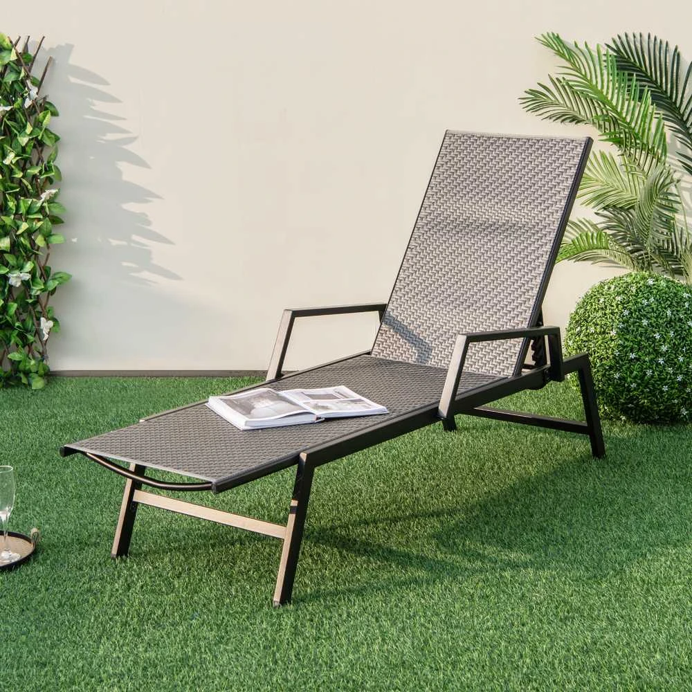 Promotions Lauko gultas, 167,6x23x33-92,7 cm, rudas
