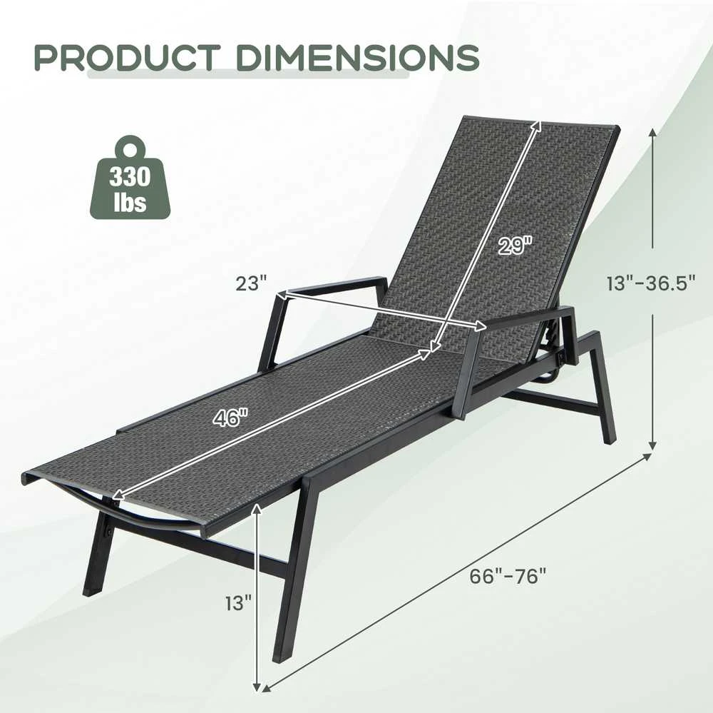 Promotions Lauko gultas, 167,6x23x33-92,7 cm, rudas