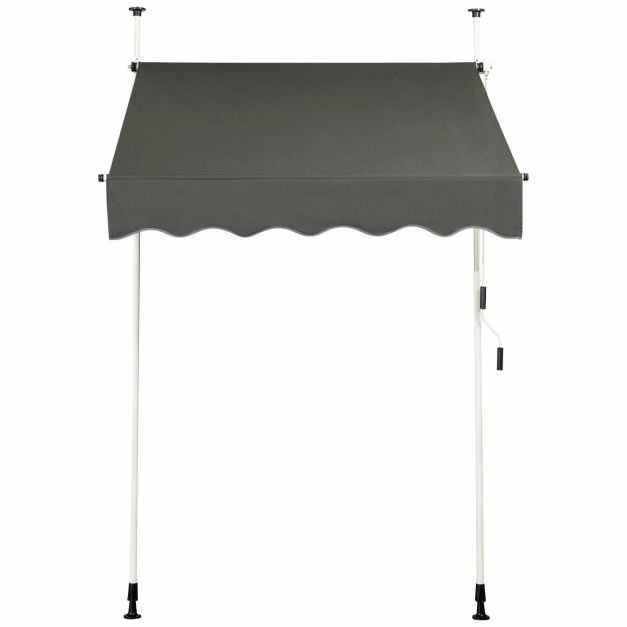 Promotions Ištraukiama lauko saulės pavėsy, 150x120 cm, pilka