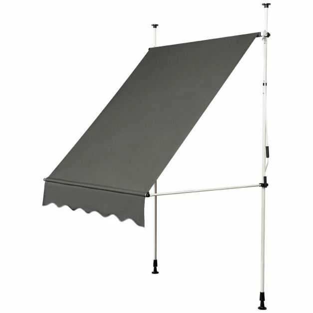 Promotions Ištraukiama lauko saulės pavėsy, 150x120 cm, pilka