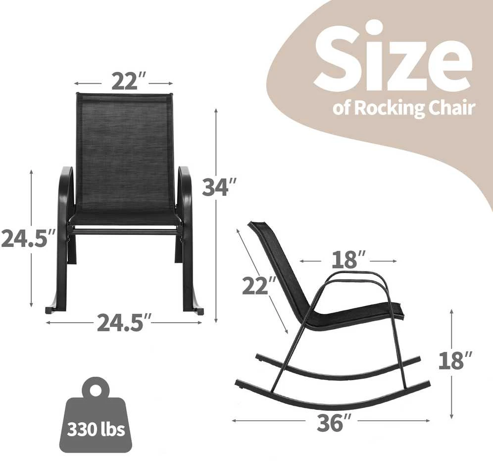 Promotions Lauko supamasis krėslas, 91,4x62,2x86,4 cm, juodas
