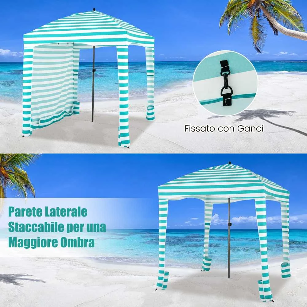Promotions Paplūdimio namelis palapinė, 183x183x215-240 cm, mėlyna