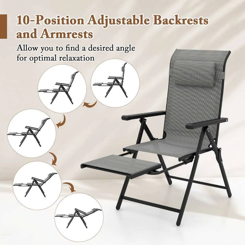 Promotions Terasa kėdės, 109.2x57.2x111.8 cm, Pilka