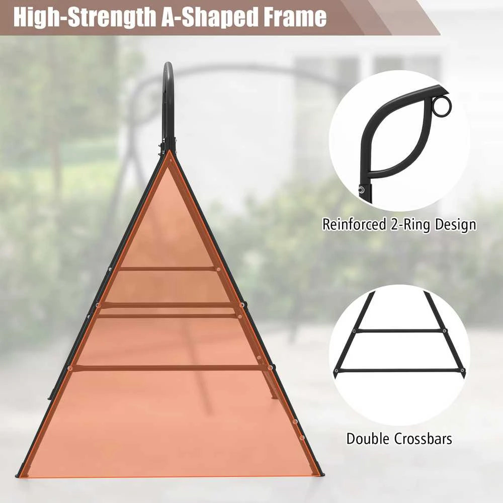 Promotions Sūpynių stovas lauko terasai, 210,8x114,3x175,3 cm, juodas