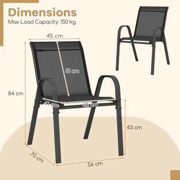 Promotions Lauko kėdžių rinkinys, 56x70x84 cm, rudos spalvos