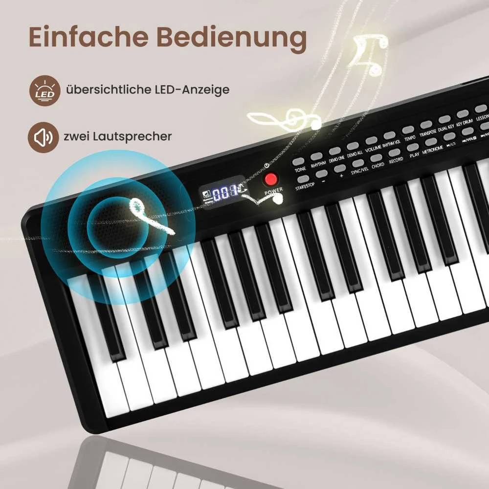 Promotions Skaitmeninis pianino klaviatūra, 88 klavišai, 128x23x6 cm, juoda