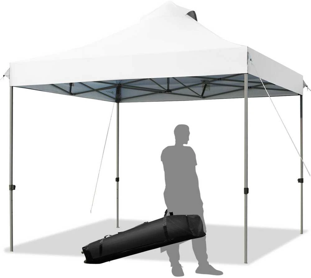 Promotions Sulankstomas palapinės stogelis, 300D Oksfordo audinys ir plienas, 305x305x305 cm, baltas