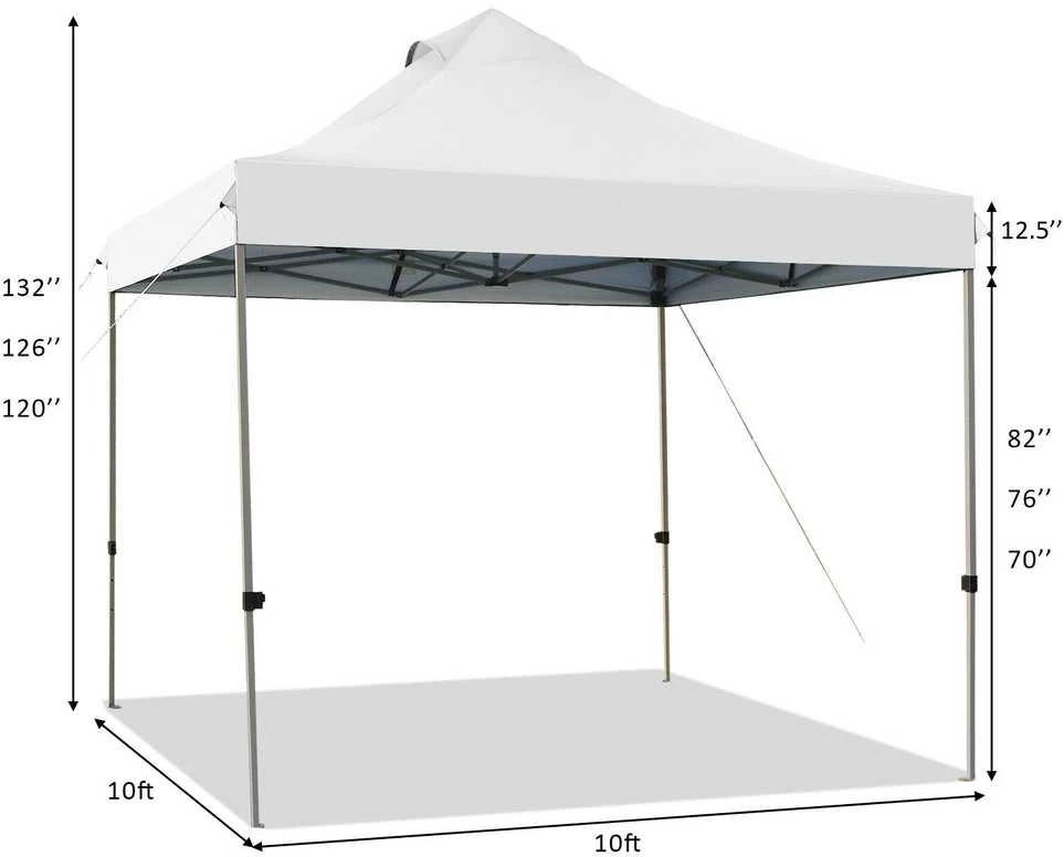 Promotions Sulankstomas palapinės stogelis, 300D Oksfordo audinys ir plienas, 305x305x305 cm, baltas