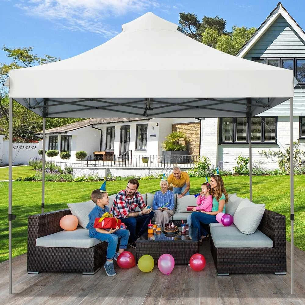Promotions Sulankstomas palapinės stogelis, 300D Oksfordo audinys ir plienas, 305x305x305 cm, baltas