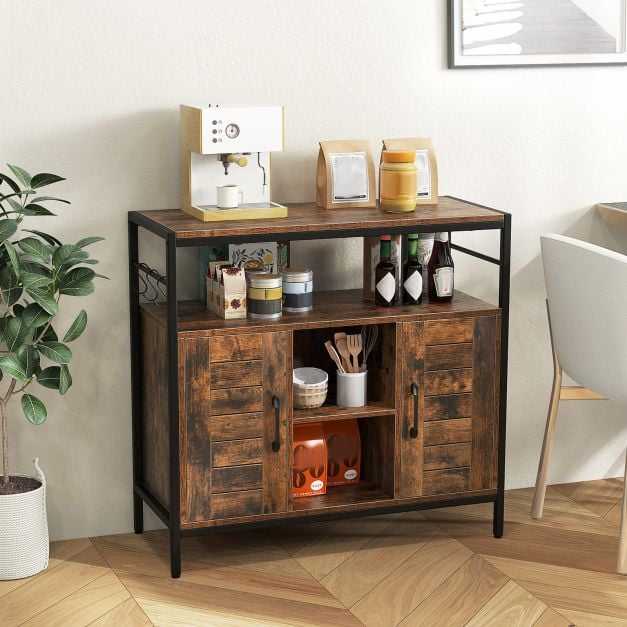 Promotions Bufeto spintelė, 84x35x80 cm, Ruda, Juoda