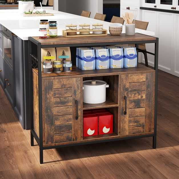 Promotions Bufeto spintelė, 84x35x80 cm, Ruda, Juoda