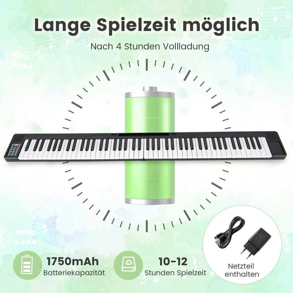 Promotions Skaitmeninis pianinas, Sulankstomas, 88 klavišai, 137x16,5x5 cm, Juoda ir balta