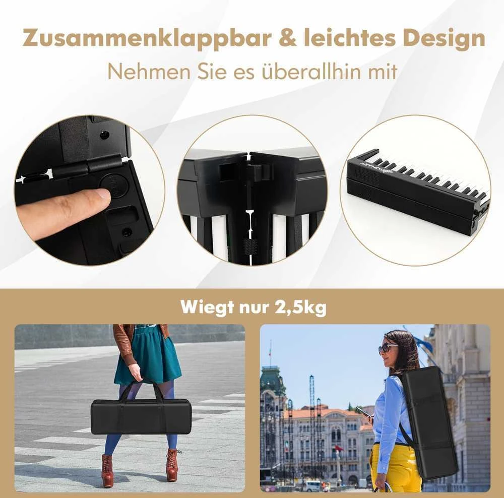 Promotions Skaitmeninis pianinas, 61 klavišas, 90x13x5,5 cm, juodas