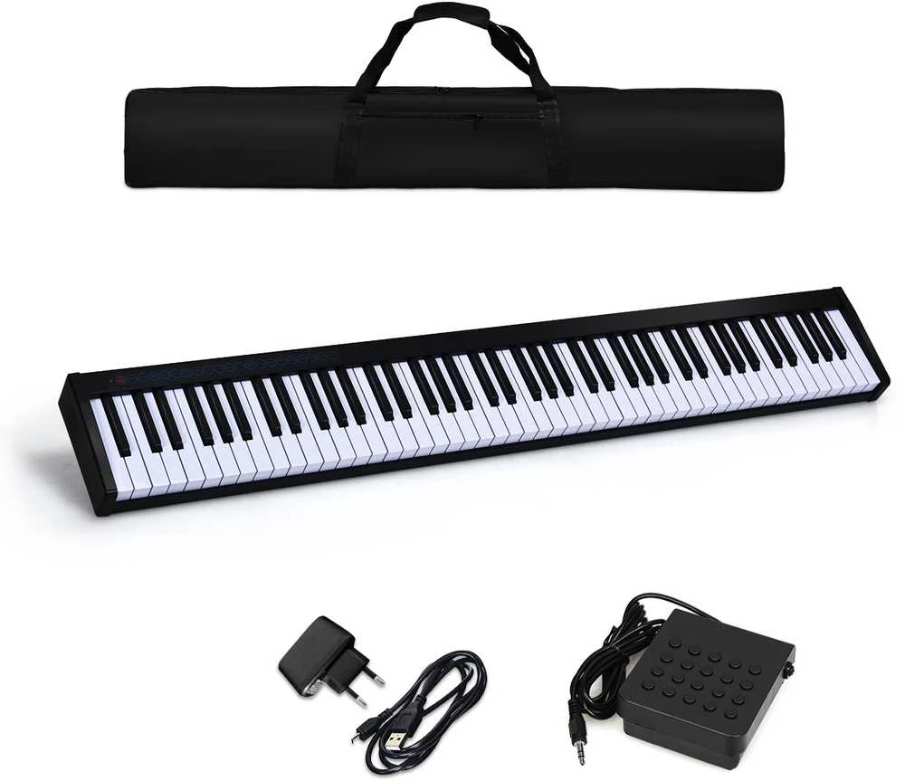 Promotions Skaitmeninės pianino klaviatūra, 126,5x18x6,5 cm, juoda