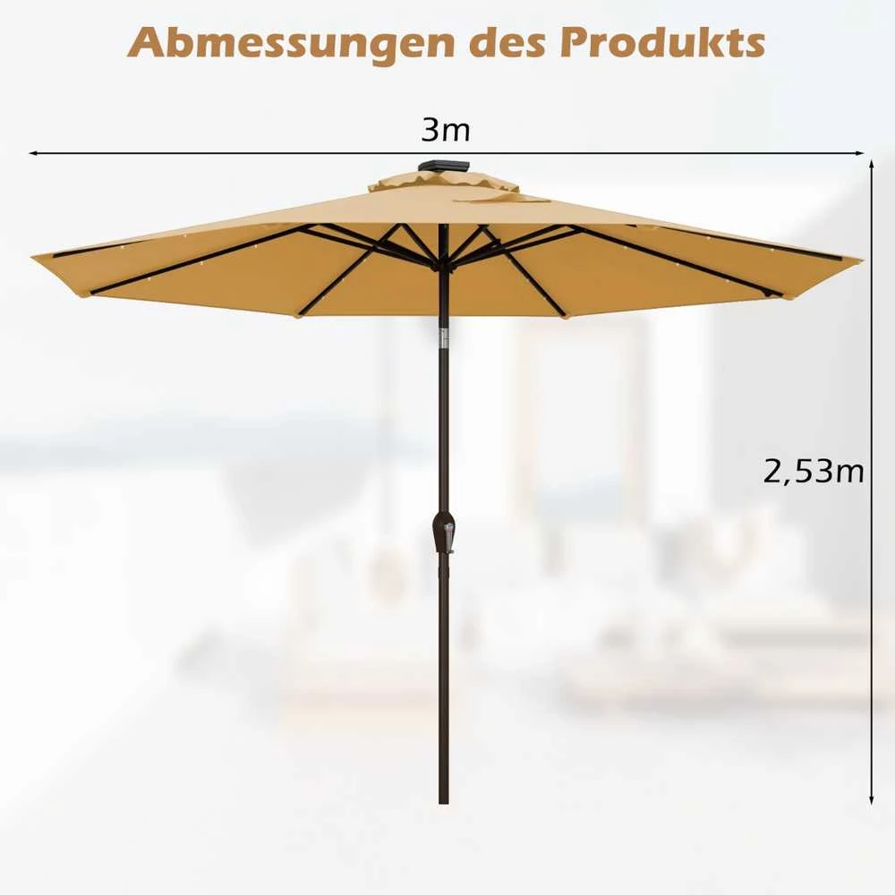 Promotions Kryžminis skėtis, 300x300x250 cm, smėlio spalvos