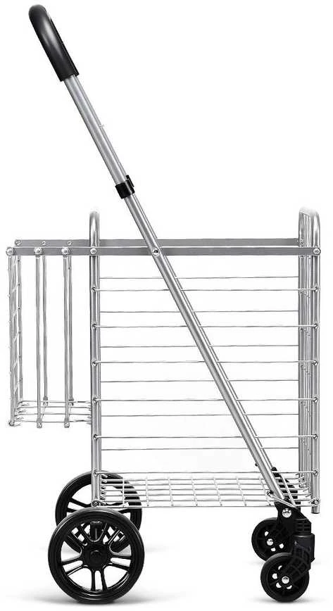Promotions Sulankstoma prekių vežimėlis, 43.2x48.3x89-95.3 cm, Sidabrinė