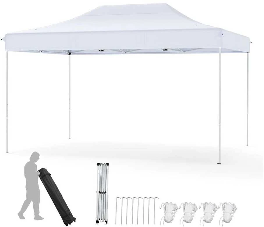 Promotions Sulankstomas pavėsinė, 445x300x313-333 cm, balta