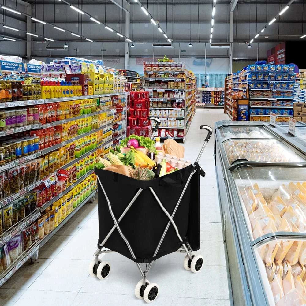 Promotions Sulankstomas prekybos vežimėlis, 66x46x94,5 cm, rožinis