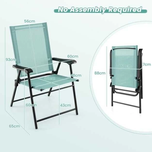 Promotions Sulankstomos sodo kėdės, 60x65x93 cm, mėlynos spalvos