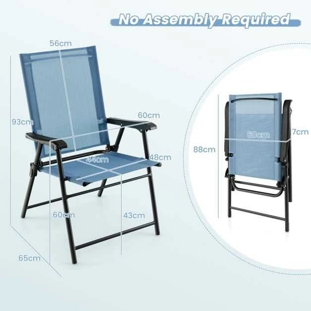 Promotions Sulankstoma sodo kėdė, 60x65x93 cm, mėlyna
