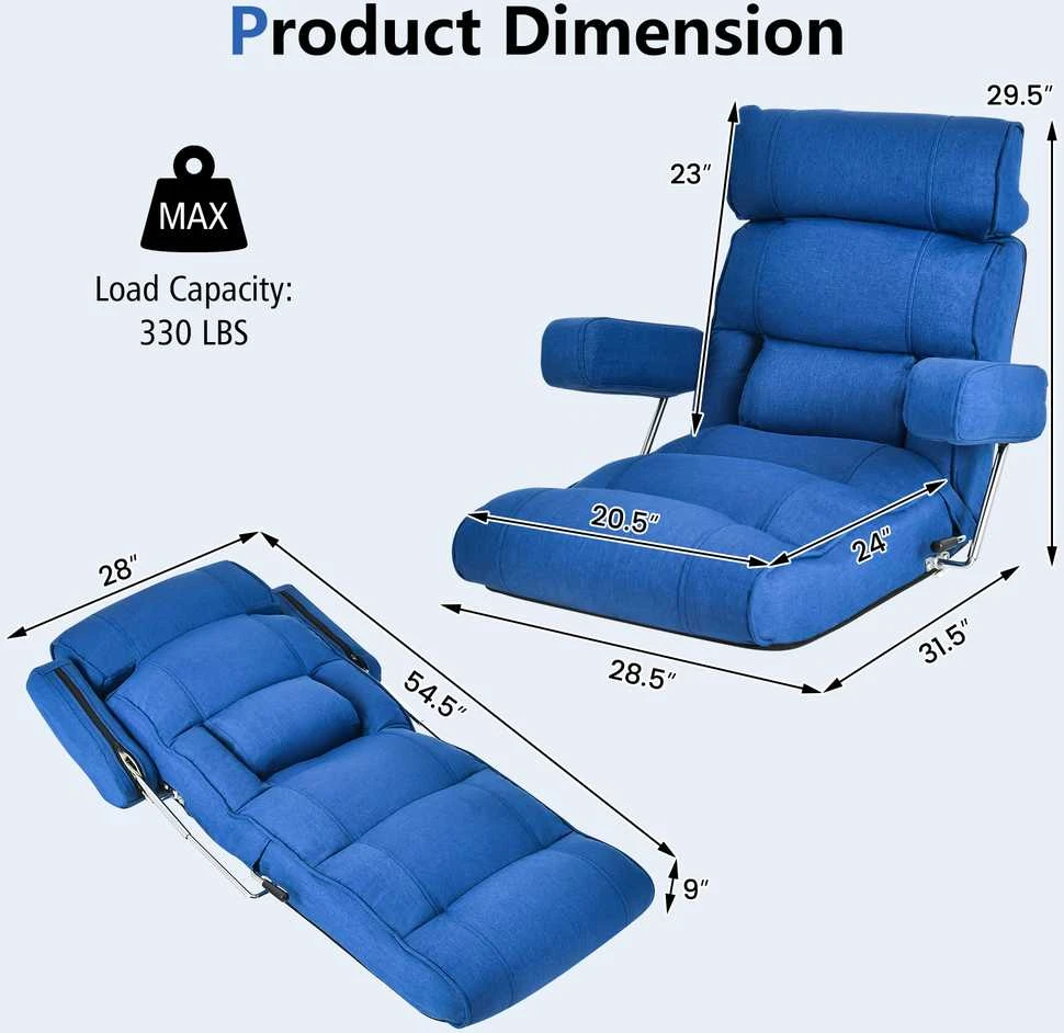 Promotions Sulankstomas fotelis, 80x72.4x75 cm, mėlynas