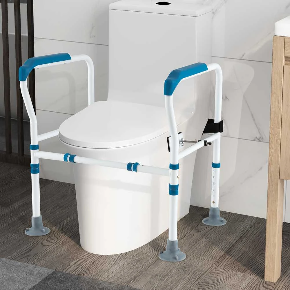Promotions Tualeto saugos turėklas, reguliuojamo aukščio, 62.2x49.5x64.8 cm, mėlynas