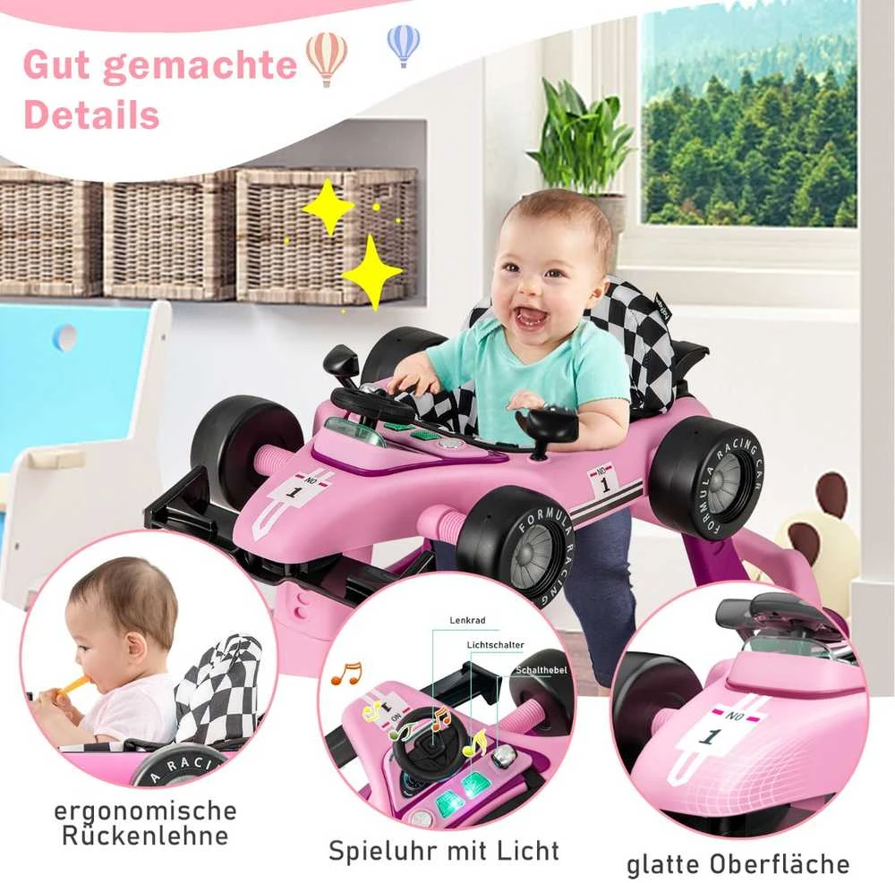 Promotions Vaikiškas vaikštynė, sulankstoma 4 viename, reguliuojamas aukštis, 73x61x55,5 cm, violetinė