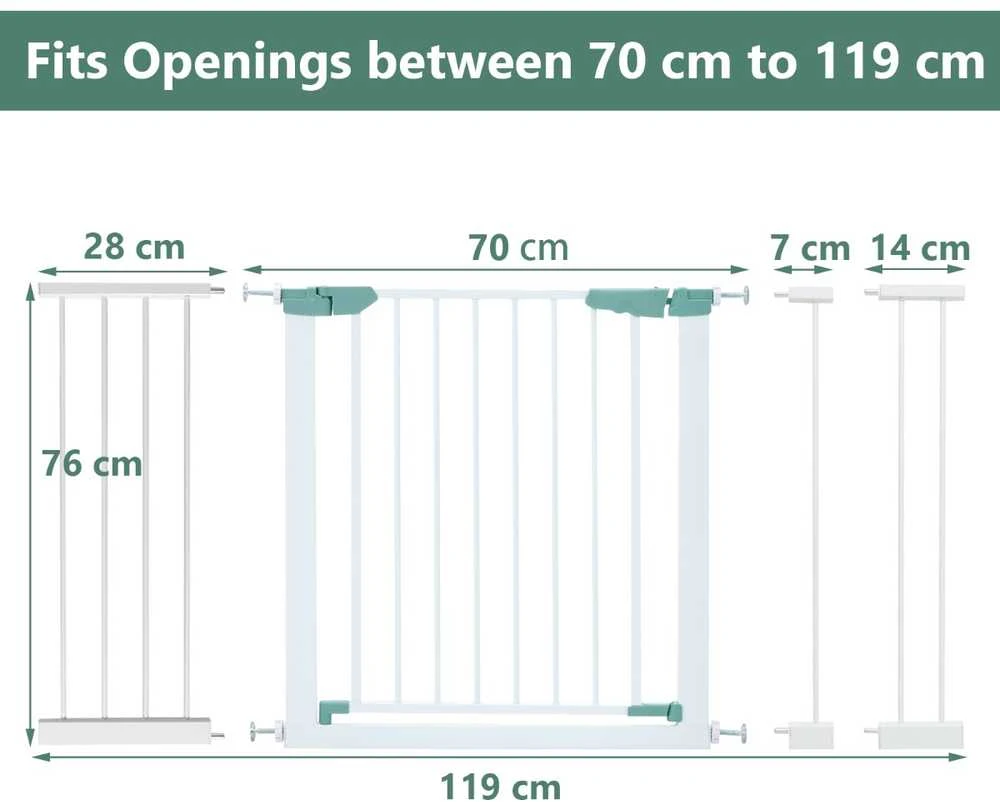 Promotions Vaikiška apsauginė varteliai, 70-119x2x76 cm