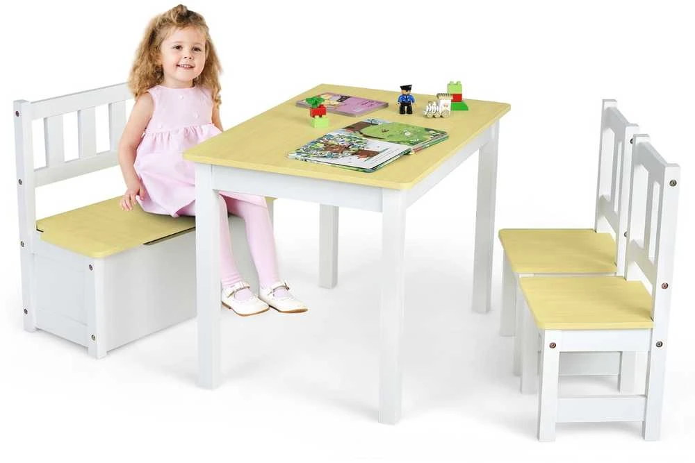 Promotions Vaikų veiklos stalo komplektas, 70x48x50 cm, natūrali pilka