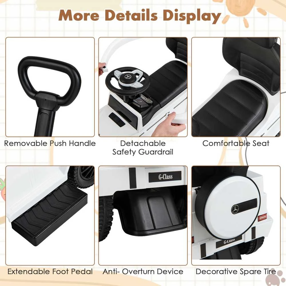 Promotions Važiuojamas stumdomas automobilis, 87x39.4x95 cm, juodas
