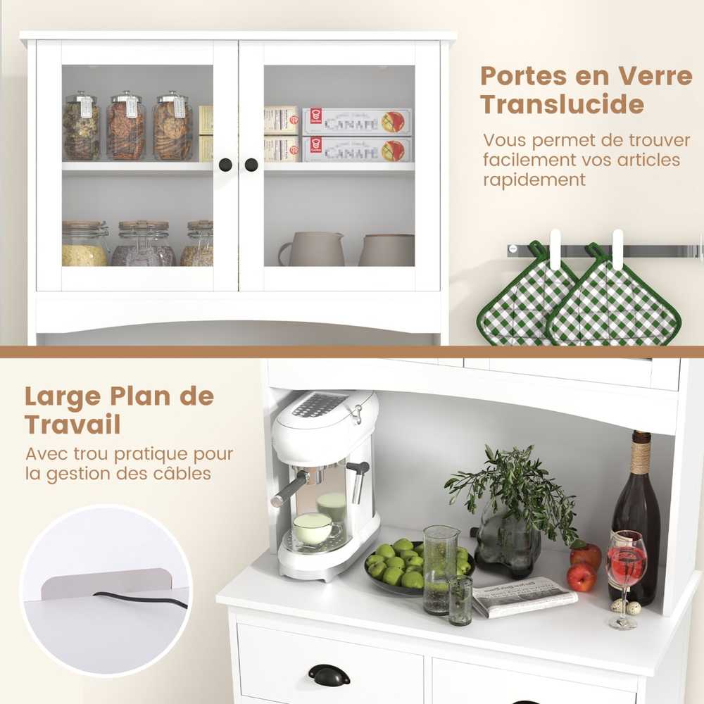 Promotions Virtuvės spintelė su viršutine dalimi, 80x40x170 cm, balta