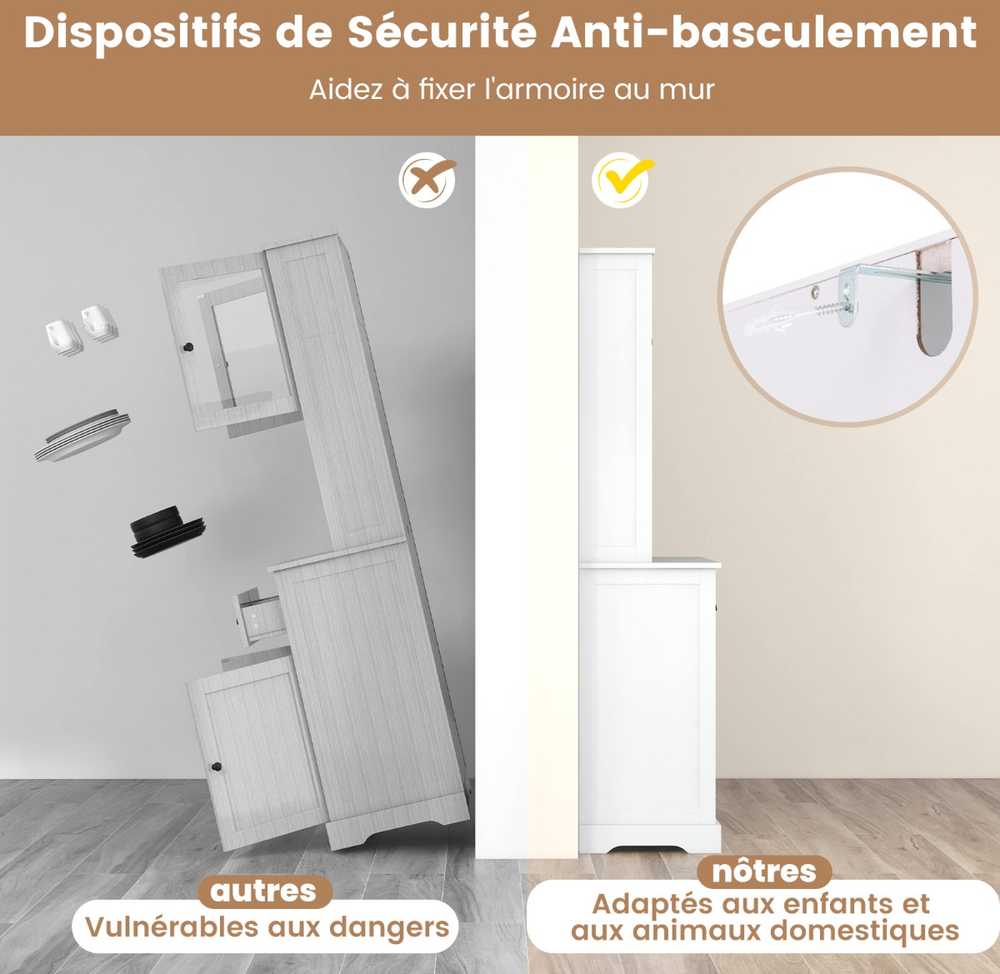 Promotions Virtuvės spintelė su viršutine dalimi, 80x40x170 cm, balta