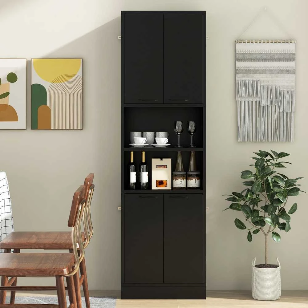 Promotions Virtuvės sandėliavimo spintelė, 55.9x30.5x190.5 cm, juoda