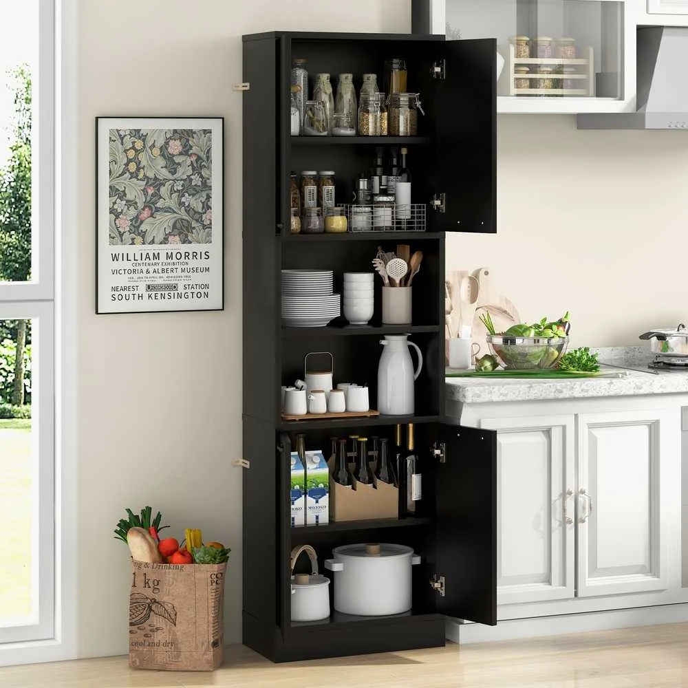 Promotions Virtuvės sandėliavimo spintelė, 55.9x30.5x190.5 cm, juoda