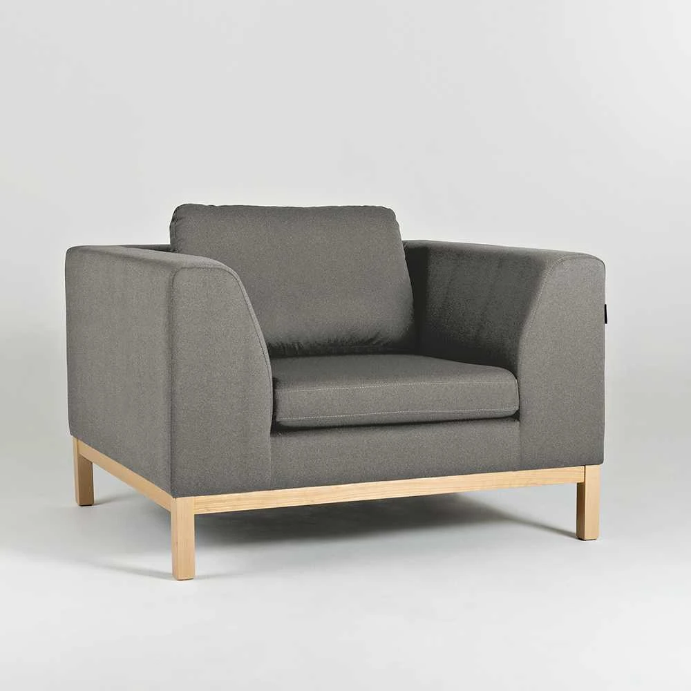 Customform Fotelis, Aplinkos Mediena, 98x110 cm, Pilkas