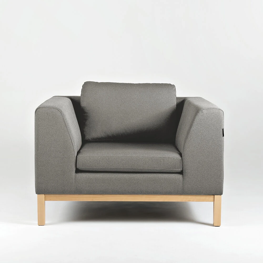 Customform Fotelis, Aplinkos Mediena, 98x110 cm, Pilkas