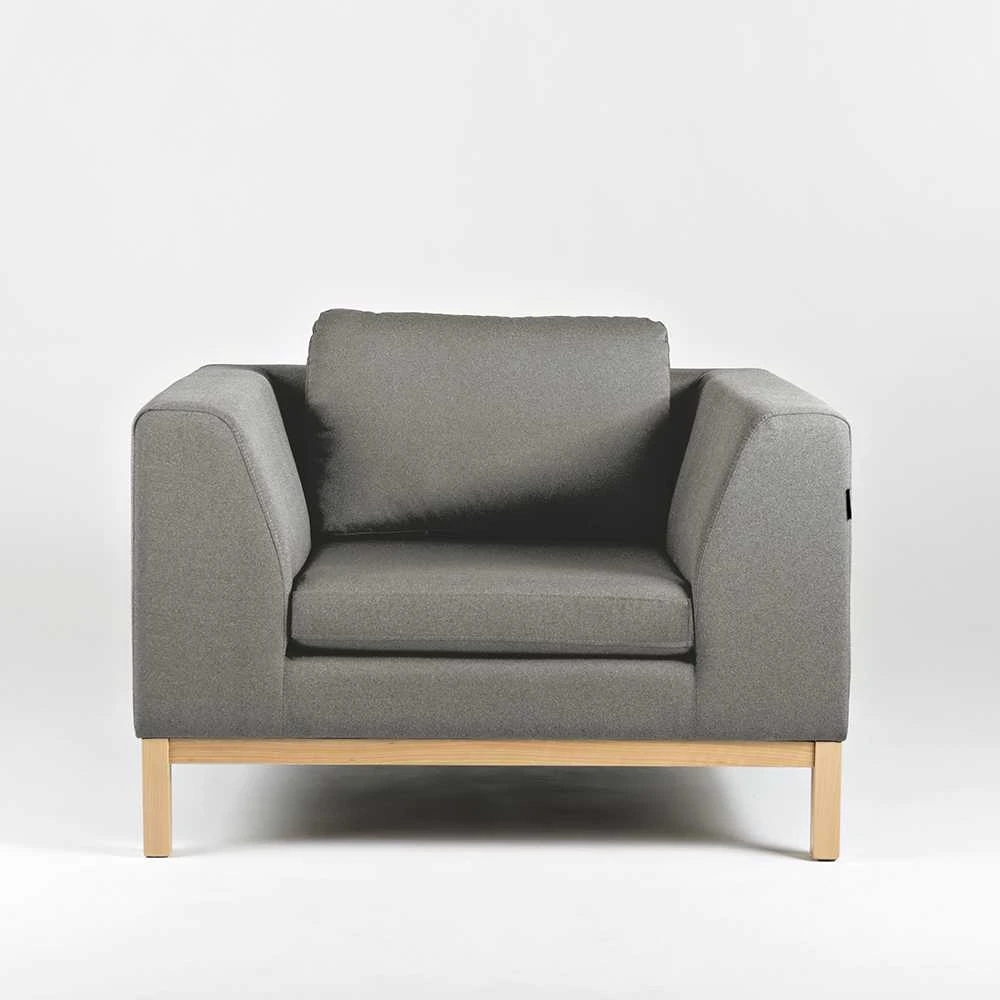 Customform Fotelis, Aplinkos Mediena, 98x110 cm, Pilkas